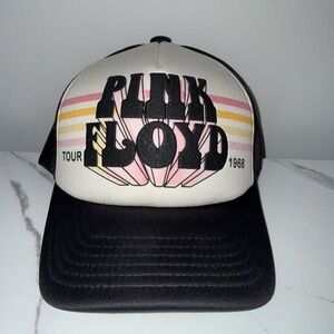 Pink Floyd‎ Tour 1968 Trucker Hat Retro Stripe Snapback Mesh Cap Rock One Size